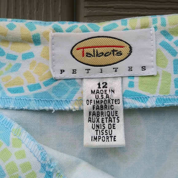 Talbots - Petites Fun Print A-line Skirt - Picture 2 of 4